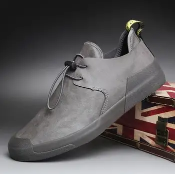 

2020 spring autumn new Simple style fashion men lace-up leather casual shoes trend shoes cool loafers flats