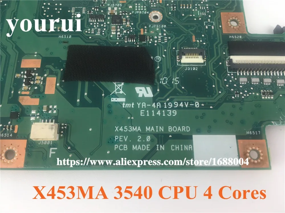 Материнская плата X453MA N3540 процессор для ASUS X403MA X403M F453M материнская плата для ноутбука X453MA материнская плата X453MA тест материнской платы ОК