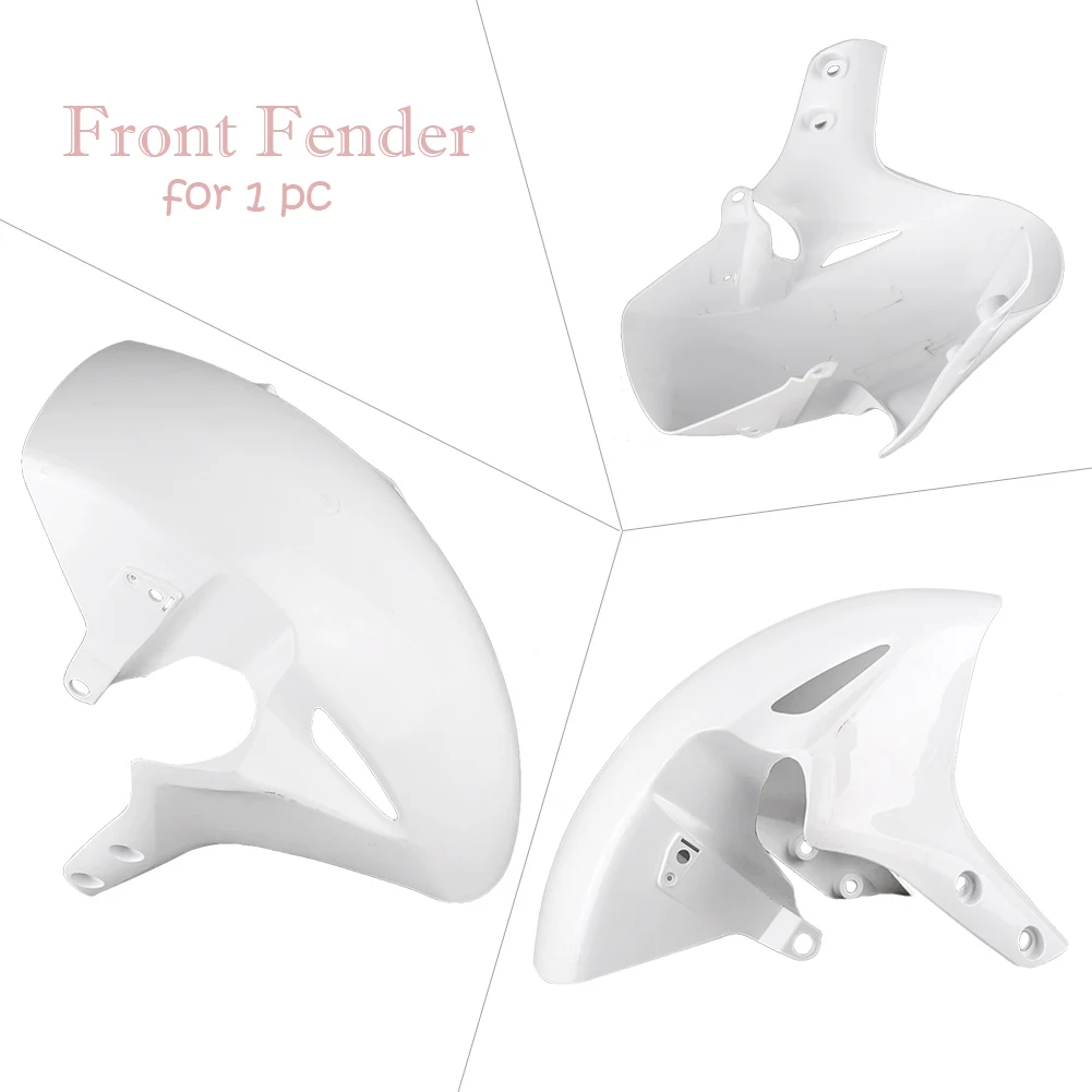 Unpainted White Front Wheel Fender Mudguard Splash Extension Extender Fairing Cover For Honda CBR 1000RR 04-05 & VFR 1200 11-13