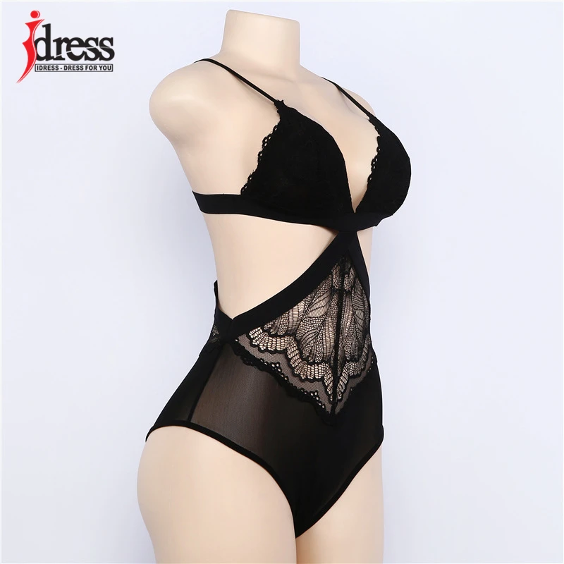 IDress Cut Out Sexy Lace Bodysuit Rompers Women Jumpsuit Sleeveless Beach Summer Bodysuits White Black Mesh Body Top Overalls (2)