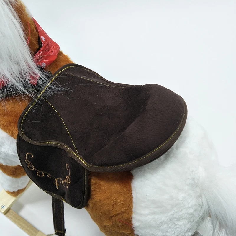 Новейшая детская деревянная лошадка-качалка забавная движущаяся музыка животное езда лошадь пони детские игрушки для маленькой девочки подарок на день рождения для мальчика