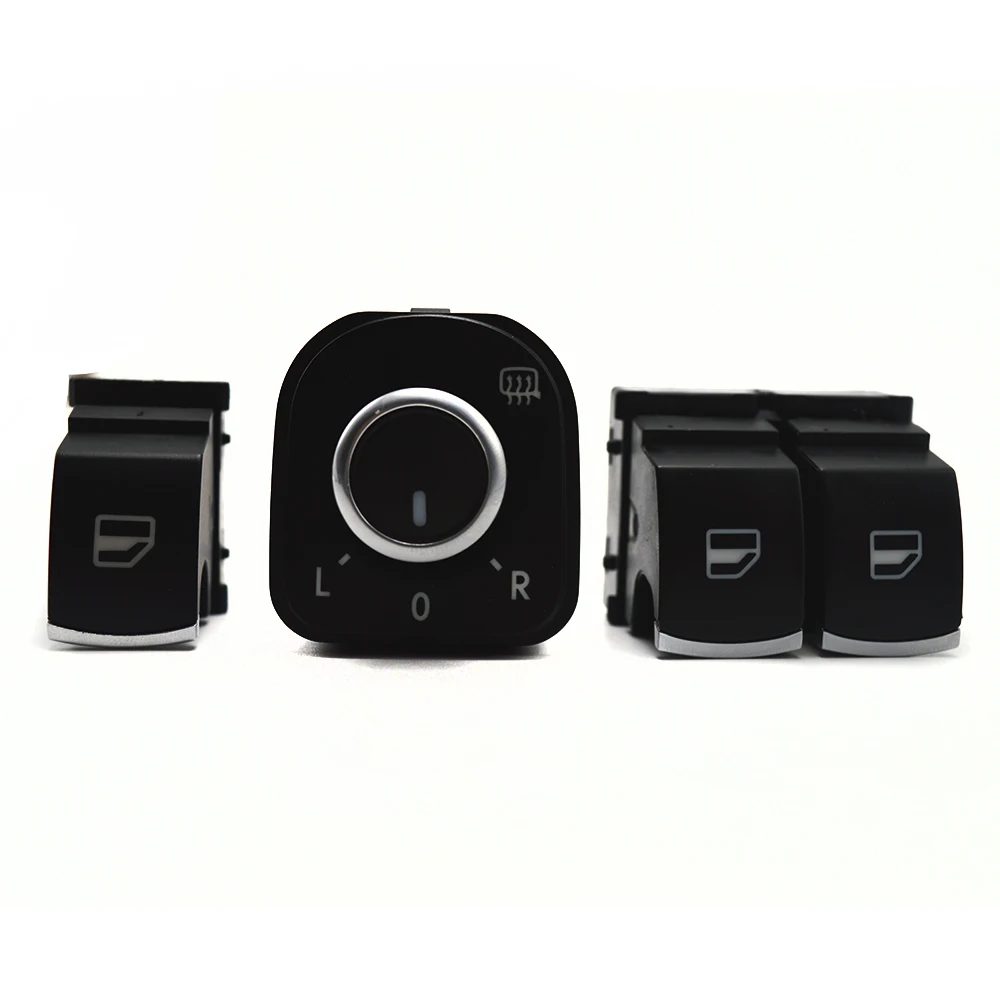 100 new!Chrome mirror switch Window Switch for Volkswagen VW passat B6 Eos Golf 5 6 GTI mk5 mk6