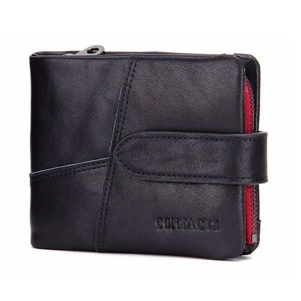 

Genuine Cowhide Leather Men Wallets Fashion Purse Card Holder Standstone Man Wallet Luxury Dollar Price Male Coin Bag