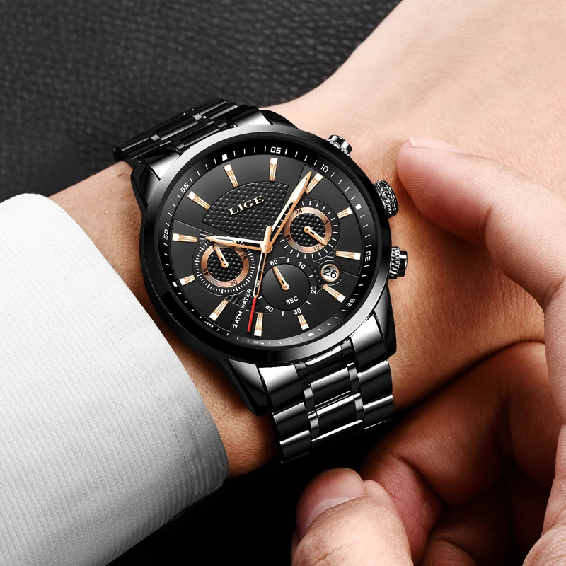 LIGE 2019 Watch Men Fashion Sport Quartz Clock Mens Watches Brand Luxury Full Steel Business Waterproof Watch Relogio Masculino LIGE 2019 Watch Men Fashion Sport Quartz Clock Mens Watches Brand Luxury Full Steel Business Waterproof Watch Relogio Masculino