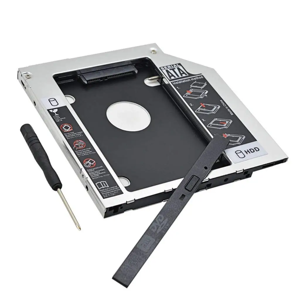 Zeadow Универсальный Алюминий 9 5 мм SATA III 2nd SSD жесткий диск HDD Caddy лоток адаптер Корпус