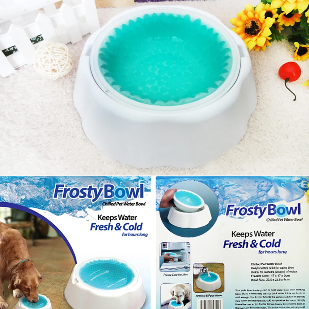 Гелевая миска для собак морозная не Пролитая Нескользящая силиконовая подставка для подачи миска для домашних животных для кошек и домашних животных