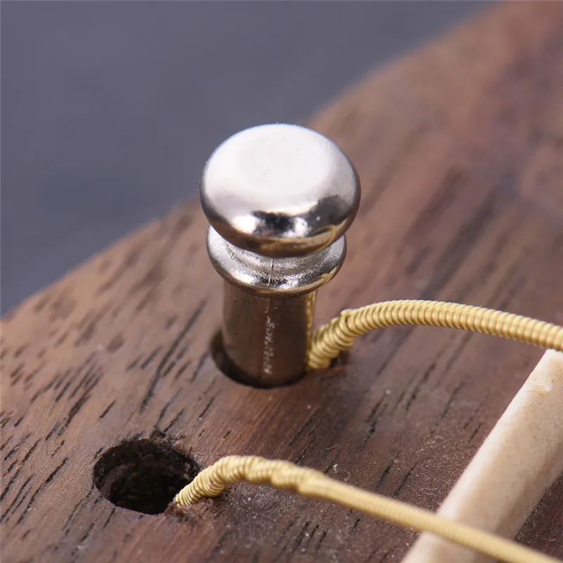 

Guitar Bridge Pin Puller With 6PCS Acoustic Guitar Bridge Pins guitarra Bony Saddle a set of 6 pcs silver and black color