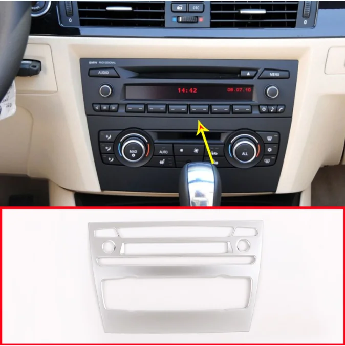

For BMW E90 2005-2012 3 Series ABS Car Central Control Mode Air Conditioning Volume Adjustment Decorative Frame Accessories