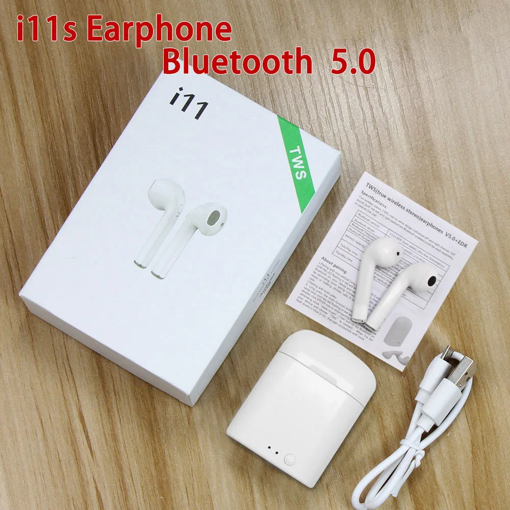Billige I11s TWS Mini Drahtlose Kopfhörer bluetooth Ohrhörer Stereo Ohrhörer Headset Mit Lade box Kopfhörer Für Samsung Smart Ohr Aid