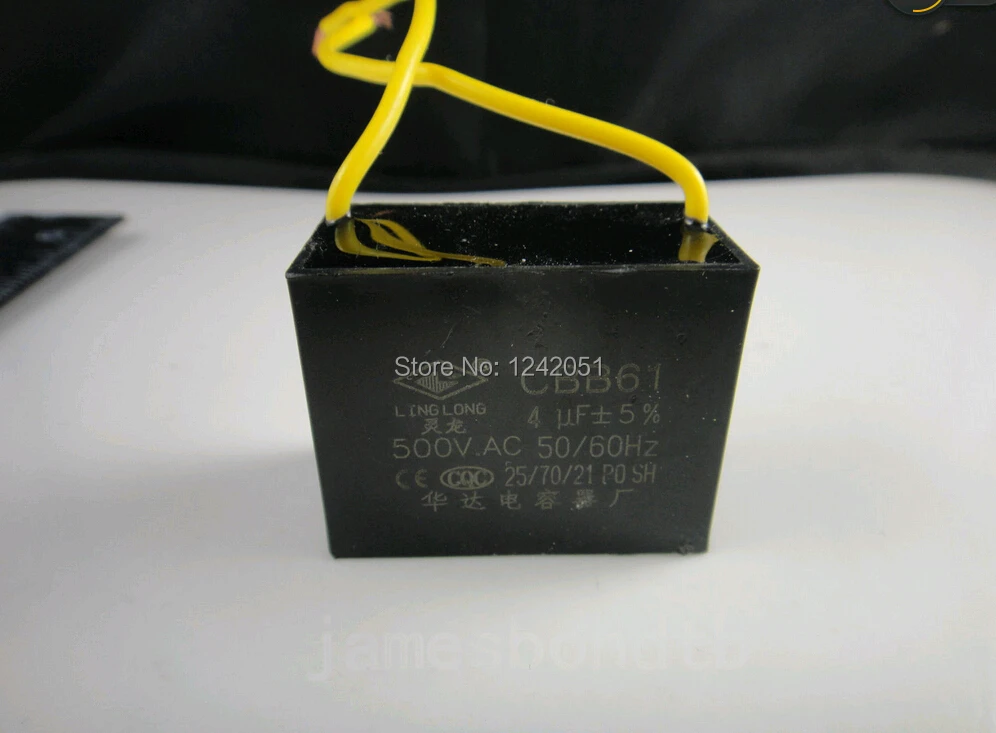 

10pcs Fan Capacitor Metallized Capacitor Start Capacitor CBB61 500VAC 4.0uF