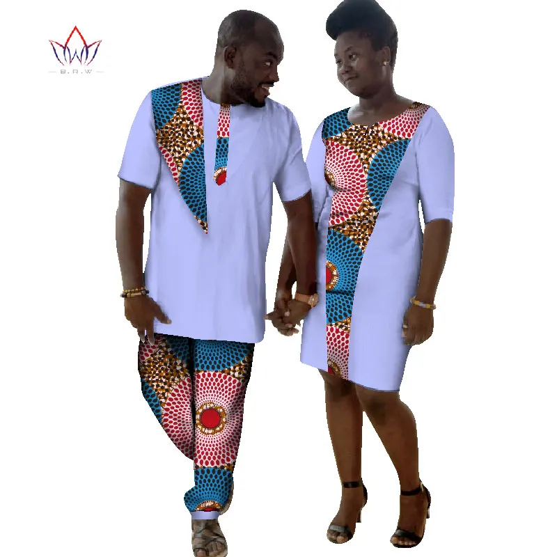 Lovers Womens Mens traditional African Clothing Two Sets Matching ...