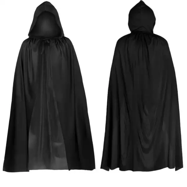 Adult Witch Long Black Cloaks Hood Cape halloween costumes for women