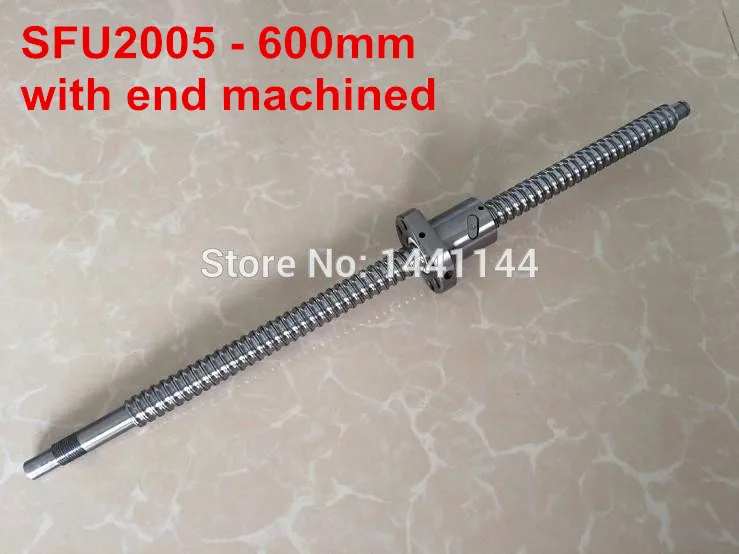 

1pcs Ball screw SFU2005 - 600mm and 1pcs Ballnut for CNC for BK/BF15 standard processing