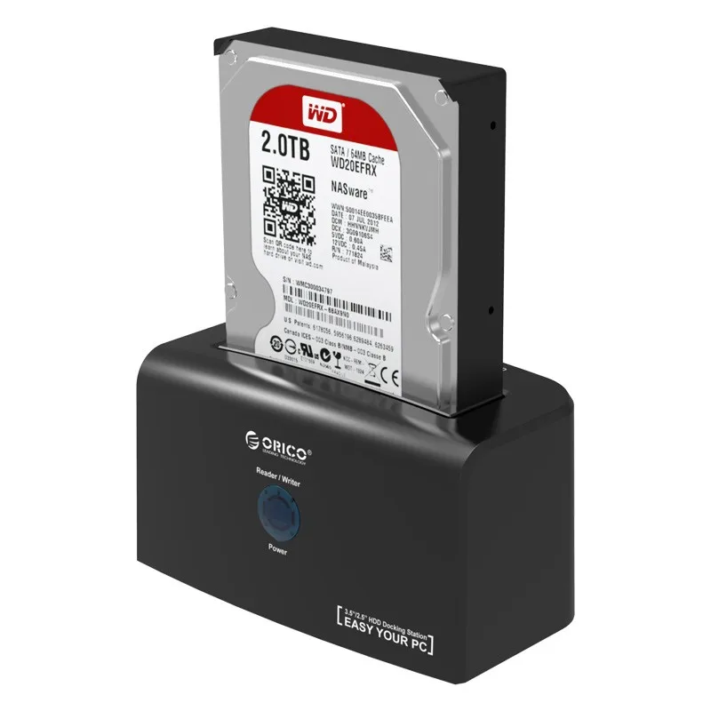 Док-станция ORICO HDD SSD 2,5 дюйма и 3,5 дюйма eSATA и USB 3,0 жесткий диск с адаптером питания 12 В для Windows 10 Mac OS