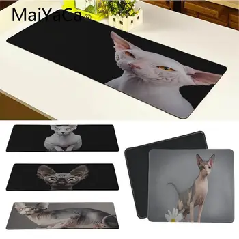 

MaiYaCa Cool New cool Sphynx cat Beautiful Anime Mouse Mat Large Gaming Anti-slip Perfect Locking PC Computer desk mat For lol