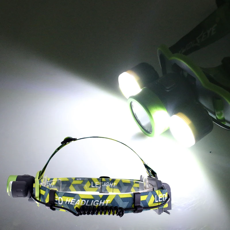 Светодио дный светодиодный Три света глава Рабочая фара добыча USB супер яркий светодиодный ночник Кемпинг/Рыбалка/охота фары для