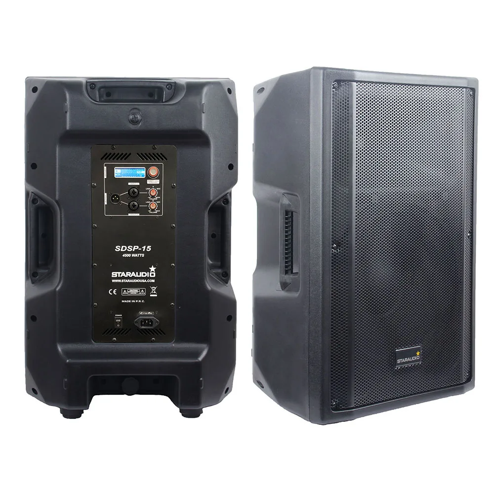 STARAUDIO 15 Inch 4500 Watts 4 Ohm DSP Speaker Powered Audio Disco