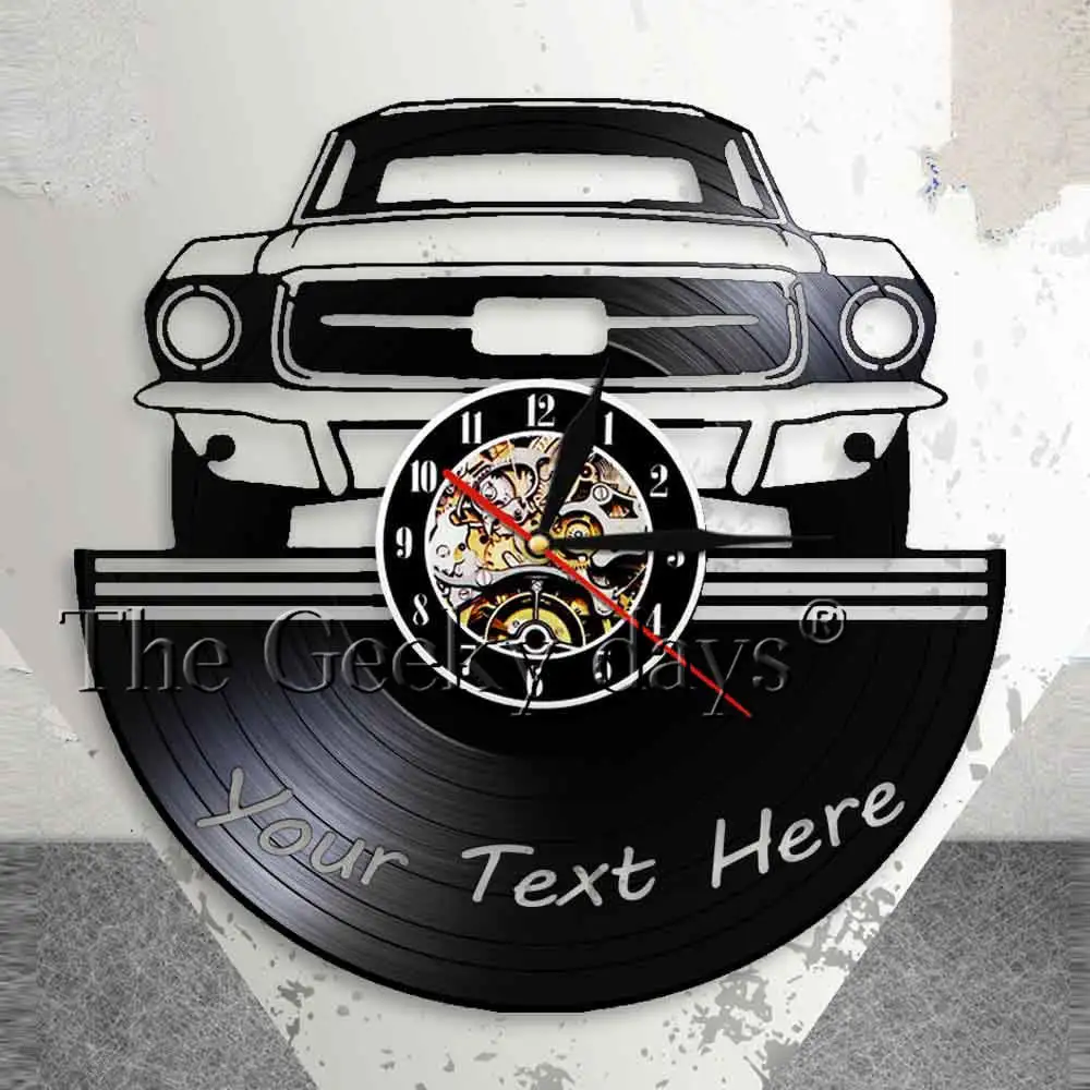 

Auto Service Wall Art Garage Wall Clock Custom Your Name Number On The Clock Your Personalised Wall Clock Made Of Vinyl Record