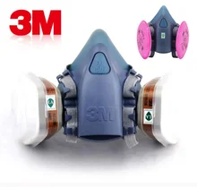 3M 7502 Painting Spraying Gas Mask Chemcial Safety Work Gas Mask Proof Dust Facepiece Respirator Mask With 3M Filter chemcial painting spraying gas mask same for 3m 6800 gas mask industry full face facepiece respirator free shipping