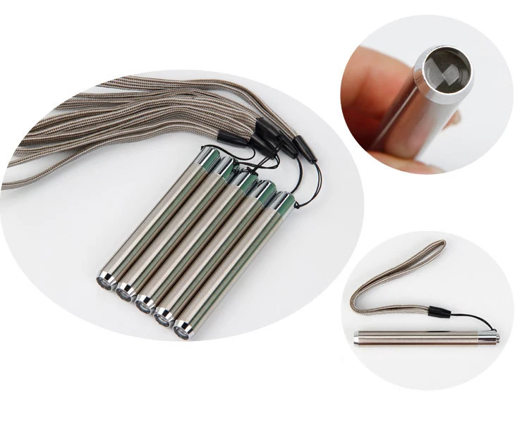 Stainless Steel Mini Pocket Lamp Led 365/395 UV Flashlight Torch Ultra Violet Light  AAA Battery for Marker Checker Detection