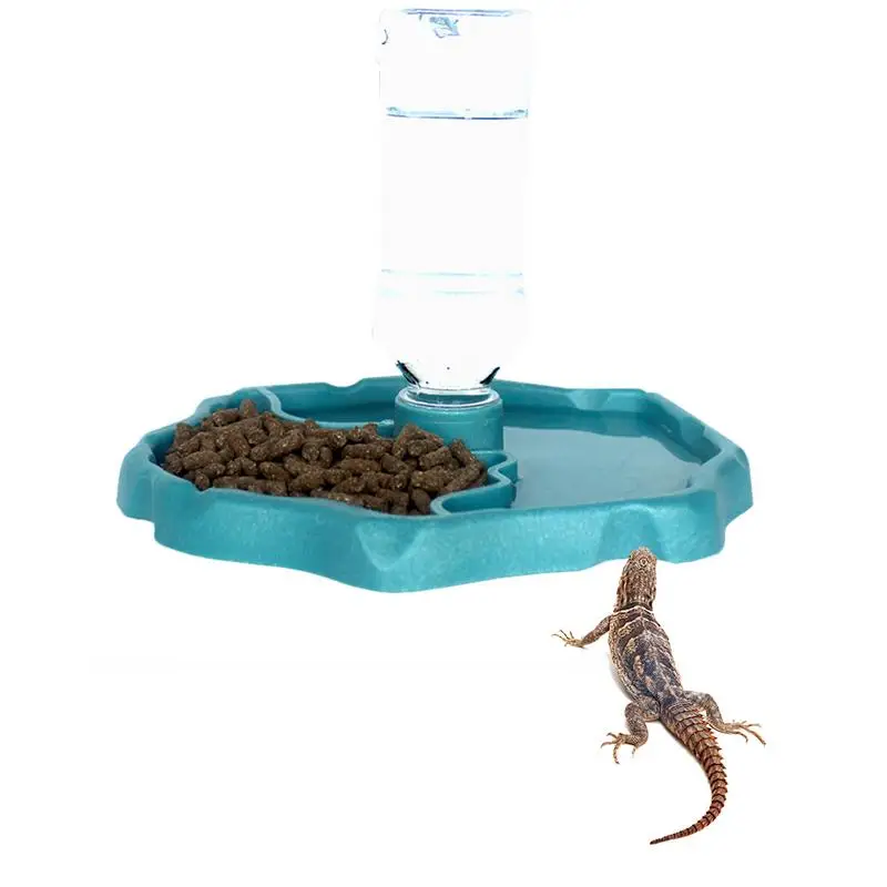Рептилия ПЭТ автоматический питьевой фонтан Гекко змея Ceratophrys Eluding Cave Кормление миска для домашних животных