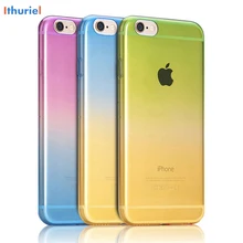 Ithuriel For iPhone 6 6s 5 5s SE 7 7 plus Bumper Case Gradient Cover Flexible Soft TPU Protective Shell Cases