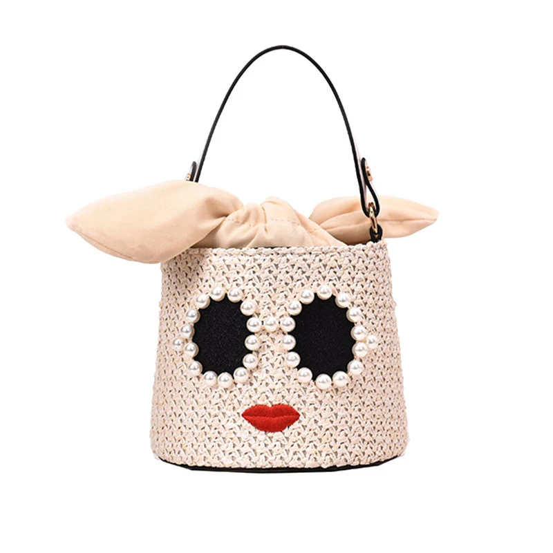 

2019 Fashion Bucket Beach Bag Women's Rivet Designer Handbag High Quality Ladies Shoulder Crossbody Bags For Female Tote