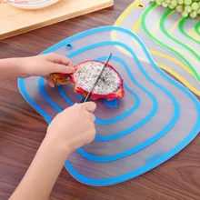 Милый скраб классификация разделочная пластина пластиковая разделочная доска для фруктов Нескользящая тонкая листовая прозрачная тарелка разделочный лоток 3 размера