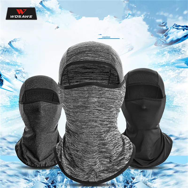 

WOSAWE Motorcycle Moto Ice Fabric Cap Anti-UV Sunshade Riding Headgear Bicycle Bike Bandana Face Mask Sports Sweat Cap