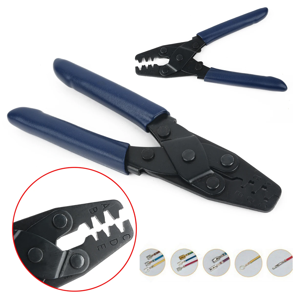 1pc 200mm Terminal Crimp Tool Open Barrel Wire Harness Crimping Crimper 10-22AWG For Hand