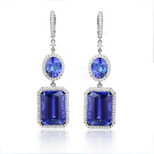 

Qi Xuan_AAA Blue Stone Earrings_Fashion Drop Earrings_S925 Solid Sliver Blue Stone Drop Earrings_Manufacturer Directly Sales