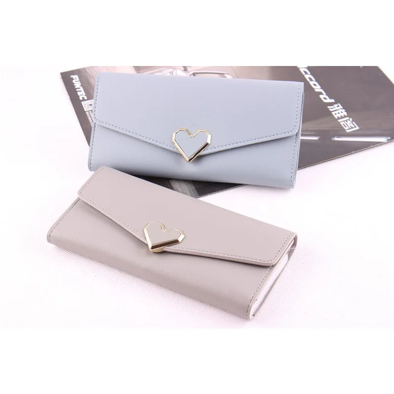 

New ladies wallet Korean version of the simple fashion large capacity multi-card long section 6 colors optional
