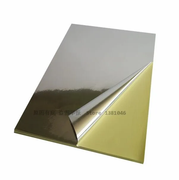 10 sheets a4 glossy blank silver color self adhesive label film blank sticker sheets