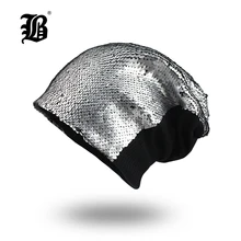Laurashow Женская бини капот осенне-зимние шапки в стиле хип-хоп, Кепки деформируется Кепка с блёстками для Для женщин шапочки, Балаклава Для женщин s головные уборы Skullies F163
