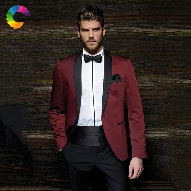 men suits for wedding slim fit groom tuxedo best man blazers (4.2)