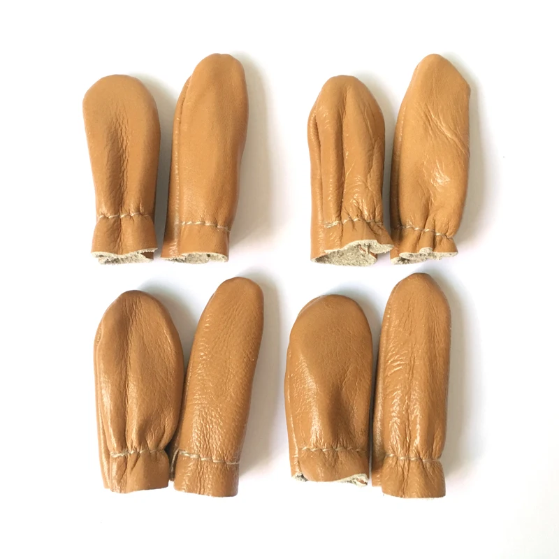 

1pair Leather Patchwork Thimble Sewing Finger Tip Protector All-Round Protection Fingers DIY Craft Needlework Accessories Tool