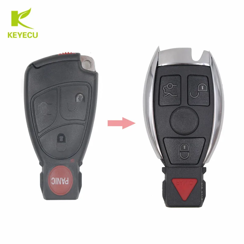 Замена KEYECU дистанционный ключ-брелок от машины 3+ 1 Кнопка 315 МГц с чипом для Mercedes-Benz W169 W211 W212 IYZ3312