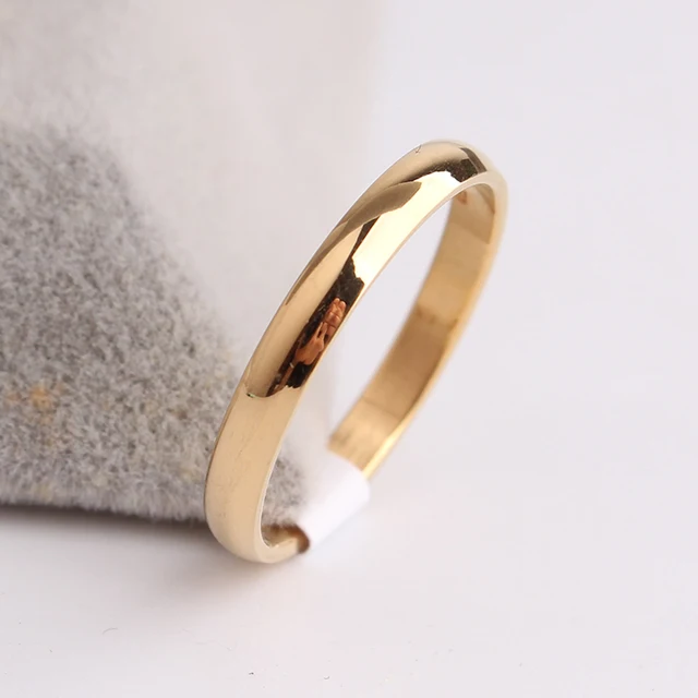 free shipping 3mm gold color Smooth Light 316L Stainless Steel finger rings for free shipping 3mm gold color Smooth Light 316L Stainless Steel finger rings for