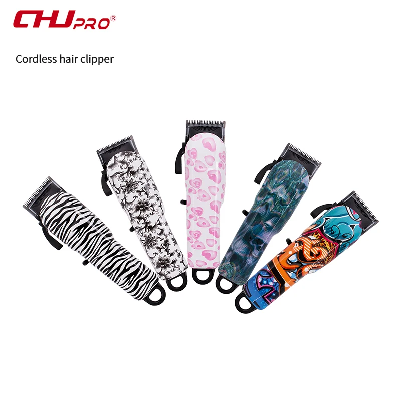 

CHJ Colorful Hair Clipper Rechargeable Electric USB Trimmer Clipper Men Professional Haircut Machine Salon Hairdressing Tools
