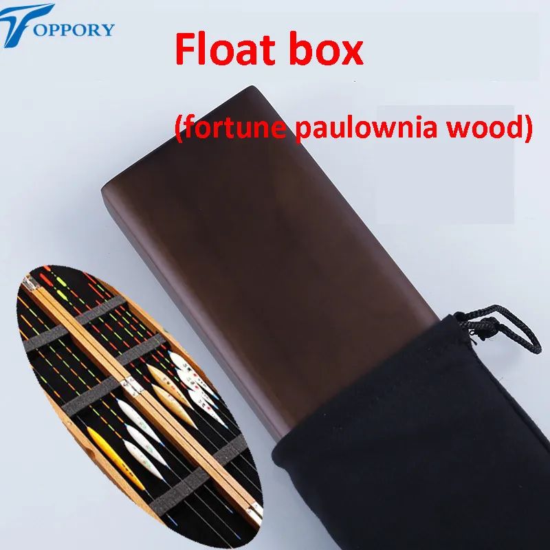 Toppory 1PCS High Quality Wood Float Box Fishing Wooden Float Bobber