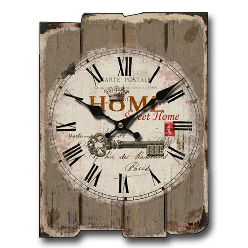 Meijswxj часы Saat Relogio De Parede 30 см* 40 см гостиная украшенные деревянные настенные часы Ретро креативное украшение дома часы