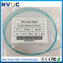 100 шт./лот, 1,5 м 50/125 OM3 симплексный волоконный косичка SC UPC многомодовый 0,9 мм, SC/UPC ММ SX ПВХ волоконно-оптический кабель-косичка