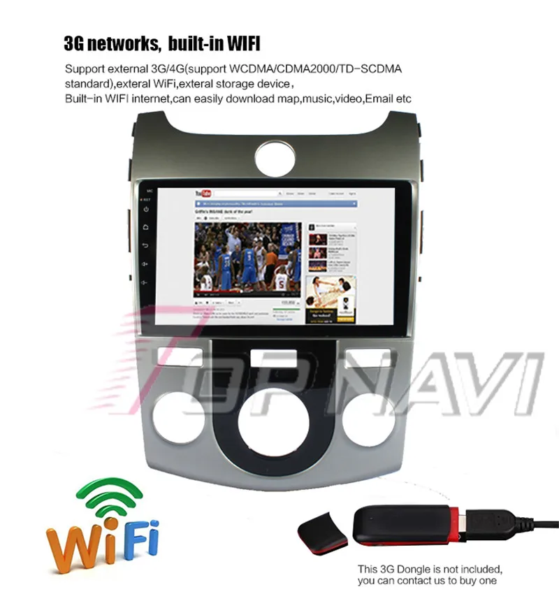 double din car pc monitor For KIA Cerato 2011