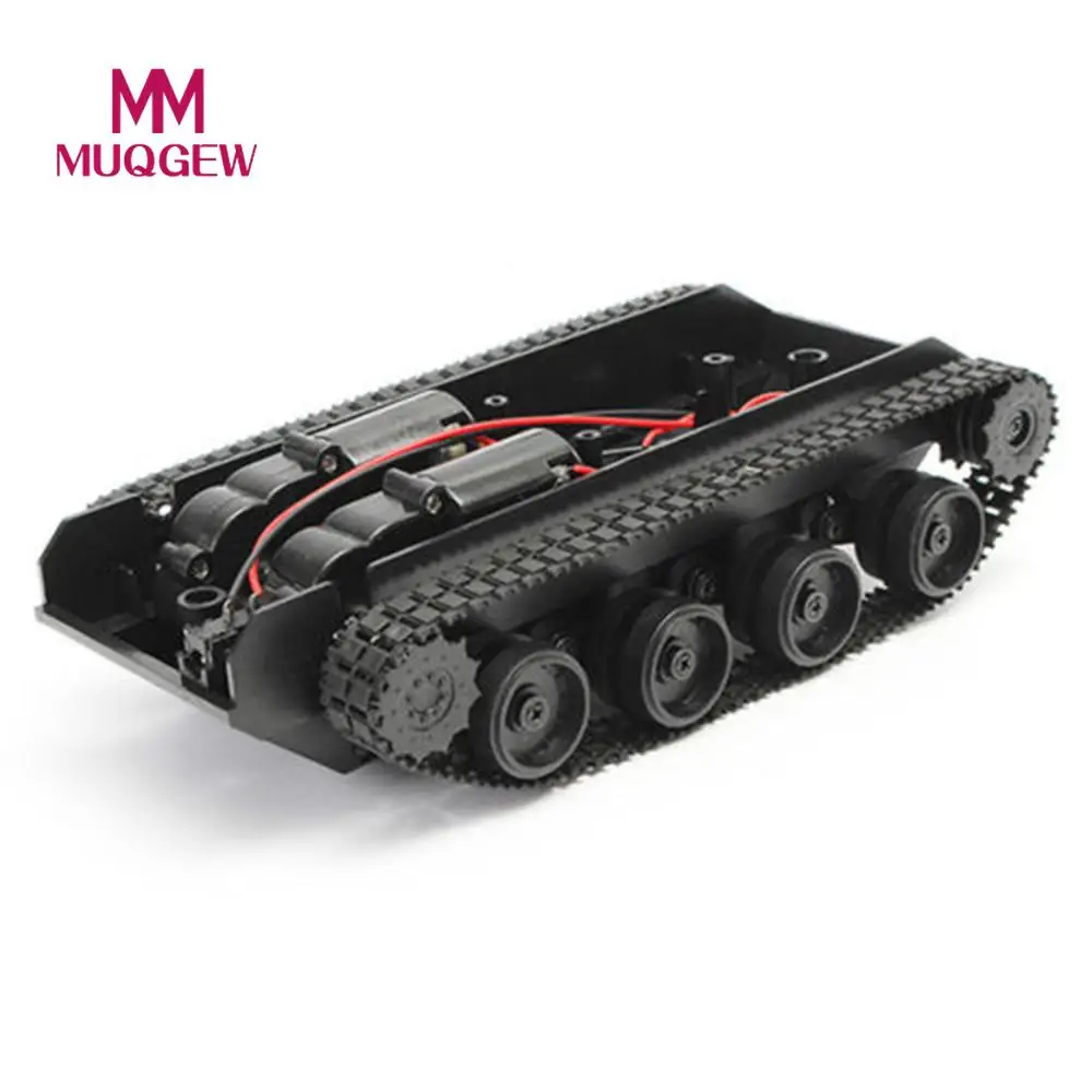 MUQGEW Brand DIY Smart Robot Tank Car Chassis Kit Rubber Track Crawler for Arduino 130 Motor tank Remote rc Control plastic toy MUQGEW Brand DIY Smart Robot Tank Car Chassis Kit Rubber Track Crawler for Arduino 130 Motor tank Remote rc Control plastic toy