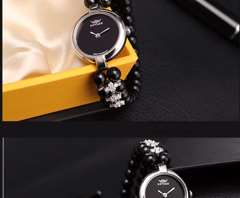 Beauties of Emperor EPOZZ Природный камень серии кварцевые часы для женщин Роскошные 925 серебряный браслет из натуральных камней часы H0822S1