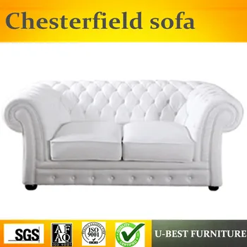 

U-BEST Luxury europe style replica Chesterfield loveseat sofa for 2 seater,American style leather sofa