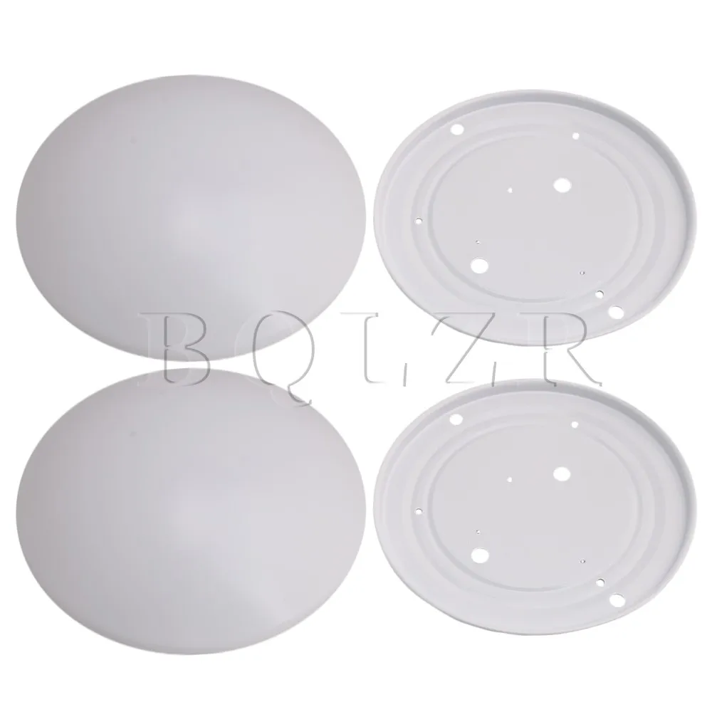 2x BQLR 22x18.3x7.5cm Round White Acrylic Led Ceiling Light Shade Cover