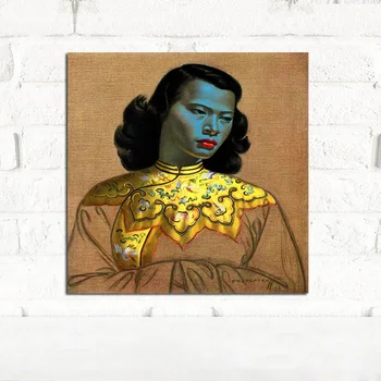 

Chinese Girl Tretchikoff Vintage Oil Painting on Canvas Art Posters and Prints Scandinavian Nordic Wall Picture for Living Room