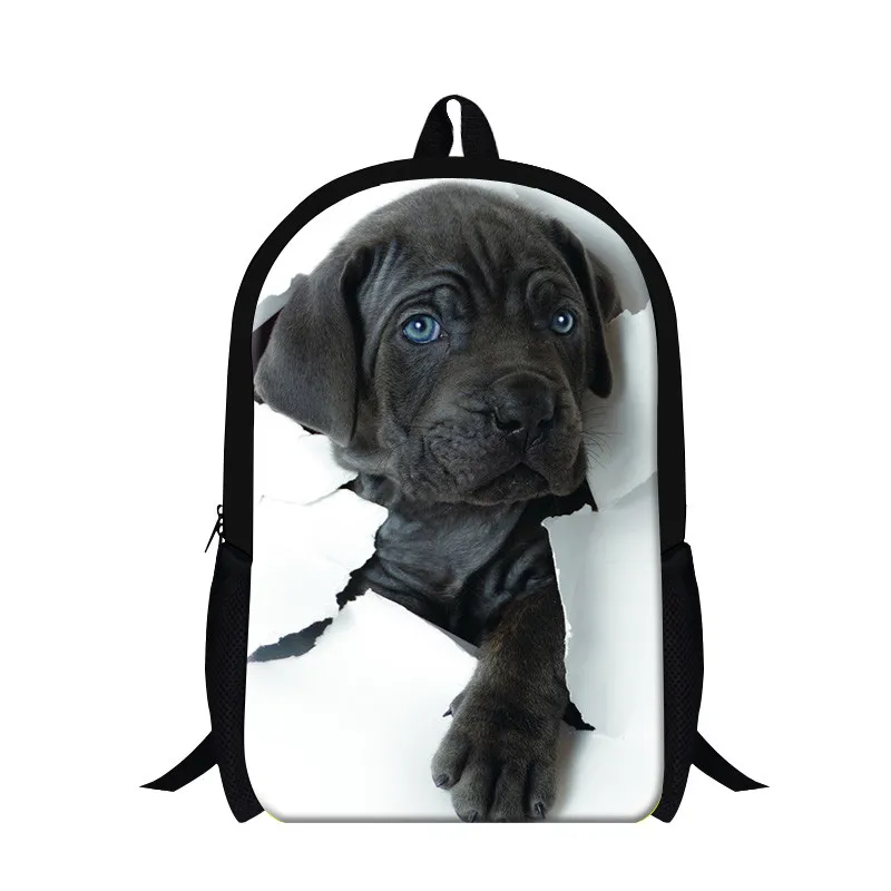 2015 New Women 3D Animal Backpacks Children Schoolbags Dog Printing Men's Travel Bag Schoolbag For Teenagers Students Backpack
