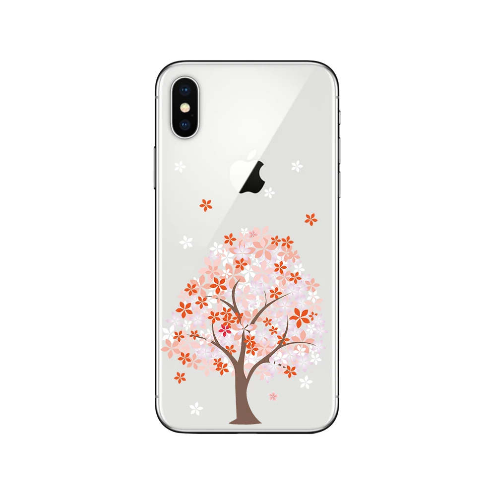 Чехлы для телефонов ciciber Cherry Blossom Tree для iphone 11 Pro XR XS MAX X, мягкий чехол из ТПУ для iphone 7, 8, 6, 6S Plus, 5S, SE, чехол - Цвет: Patterned 6